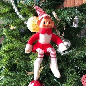Vtg Knee Hugger Elf with Rubber Face